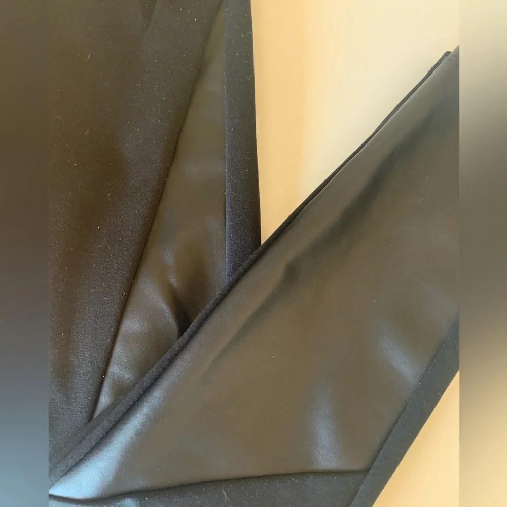 14th & Union Black Leggings with Faux Leather